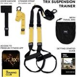 TRX All-in-One Suspension Trainer - Home gym system for the experienced gym enthusiast, including access to TRX Training Club-WELLNGS - Front View