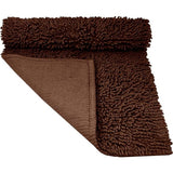 Bathroom Mat Chenille Dark Brown, Fluffy Bathroom Mat (50 x 80 cm) Coffee