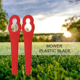 100 pcs Plastic Grass Trimmer Blades Cordless Trimmer Blades - Top-Down View