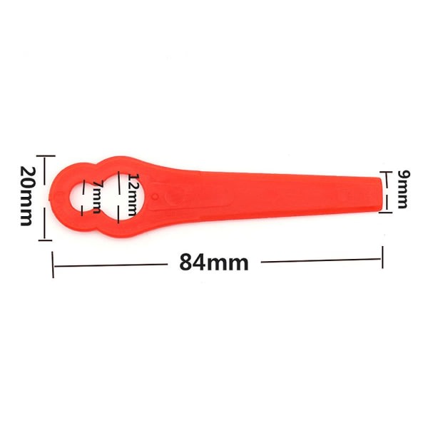 100 pcs Plastic Grass Trimmer Blades Cordless Trimmer Blades
