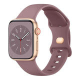 Soft Silicone Band for Apple Watch 8 7 6 5 4 3 SE Bracelet for IWatch Ultra 49mm 45mm 41mm 40mm 44mm 38mm 42mm Watch Smoky purple