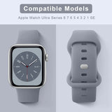 Soft Silicone Band for Apple Watch 8 7 6 5 4 3 SE Bracelet for IWatch Ultra 49mm 45mm 41mm 40mm 44mm 38mm 42mm Watch Smoky purple