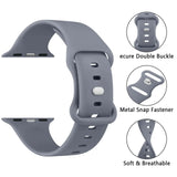 Soft Silicone Band for Apple Watch 8 7 6 5 4 3 SE Bracelet for IWatch Ultra 49mm 45mm 41mm 40mm 44mm 38mm 42mm Watch Smoky purple