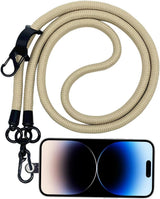 Thick Rope Phone Lanyard - 10MM Mobile Strap with Spacer Holder | Neck Holder for Travel and Anti-Theft Camel - Rear View