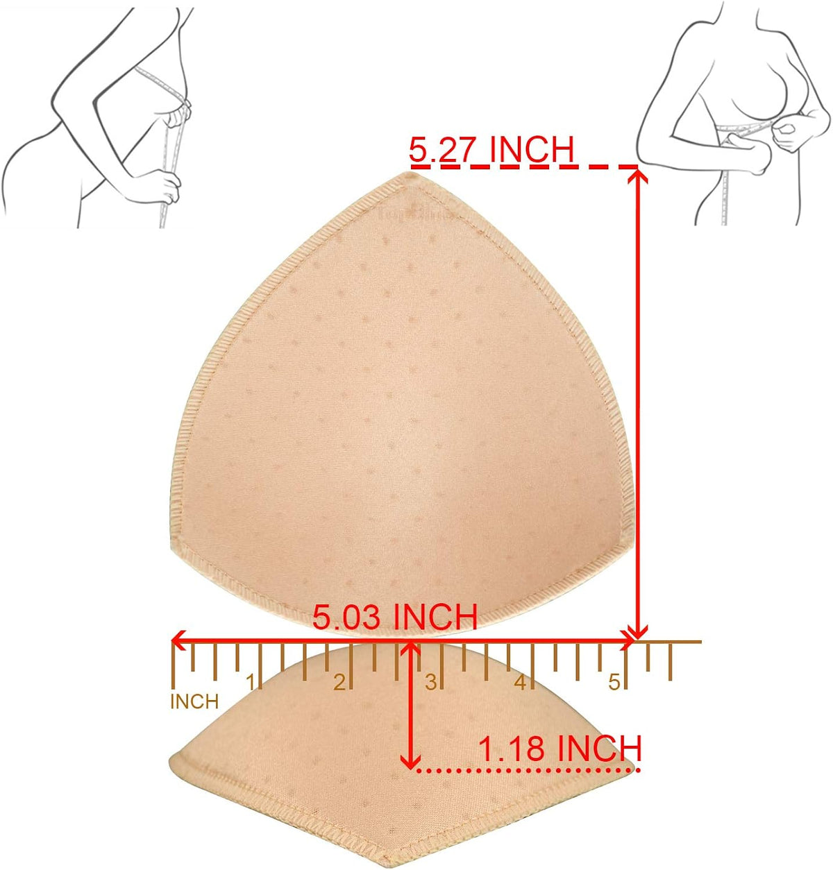 Bra Pads Insert 5 Pairs. Bra Pads Breathable Dcup