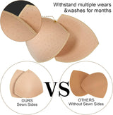 Bra Pads Insert 5 Pairs. Bra Pads Breathable Dcup - Top-Down View