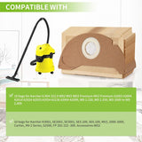 10 Replacement Filter Bags for Kärcher WD2 MV2 6.904-322.0 WD2250 A2004 A2054 Vacuum Cleaner - Front View