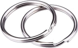 100 pcs 25 mm round key rings