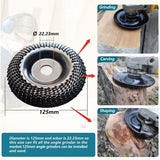 Wood sanding disc 125 mm, 3-piece sanding discs for shaping, sanding and cutting. Wheel for angle grinder, - Side View