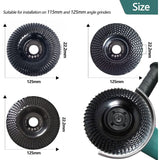 Wood sanding disc 125 mm, 3-piece sanding discs for shaping, sanding and cutting. Wheel for angle grinder, - Top-Down View