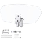 Motorcycle Windshield Adjustable Clip-On Windshield Spoiler Extension Wind Deflector for Motorcycle - Clear