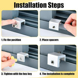 Sliding Window Locks, 4pcs Sliding Window Locks, Adjustable Window Lock for Sliding Doors - Reinforced Aluminum Alloy Security for Your Windows - Side View
