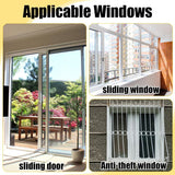 Sliding Window Locks, 4pcs Sliding Window Locks, Adjustable Window Lock for Sliding Doors - Reinforced Aluminum Alloy Security for Your Windows