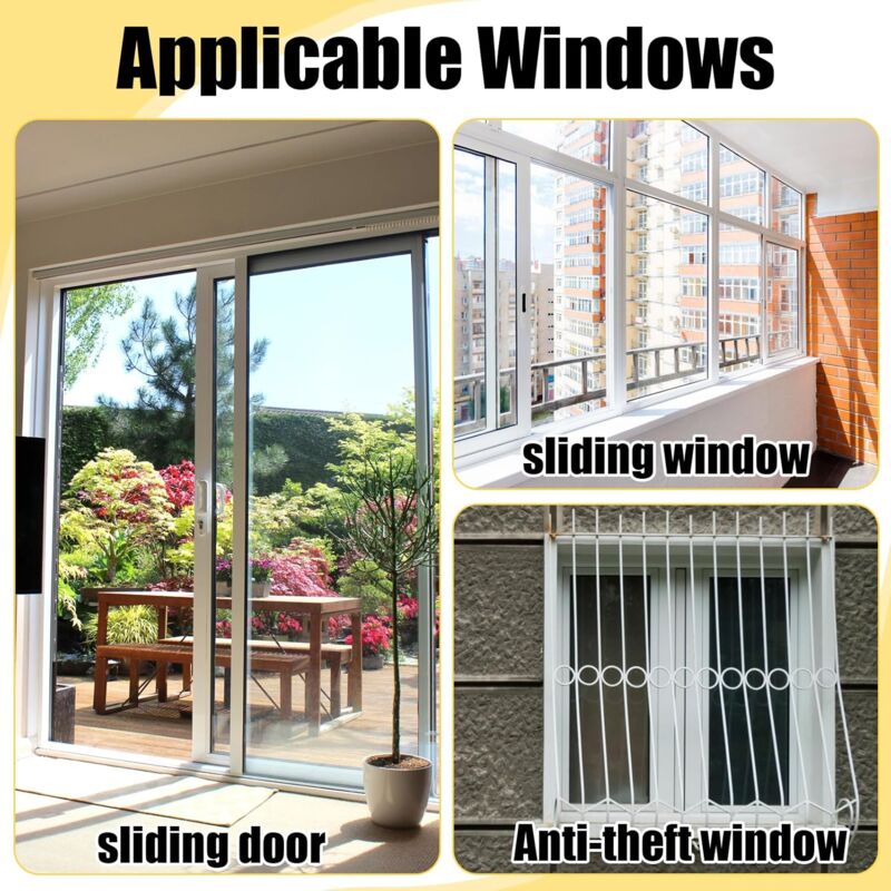 Sliding Window Locks, 4pcs Sliding Window Locks, Adjustable Window Lock for Sliding Doors - Reinforced Aluminum Alloy Security for Your Windows