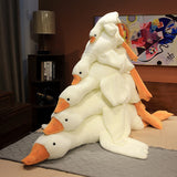 Giant White Goose Stuffed Animal Duck Plush Pillow 130cm - Side View