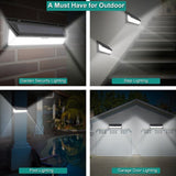 Solar Wall Light - 118 LED Solar Lamp 1000 Lumen Wall Light PIR Motion Sensor IP65 Waterproof Outdoor Garden..DEBUNS - Front View
