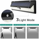 Solar Wall Light - 118 LED Solar Lamp 1000 Lumen Wall Light PIR Motion Sensor IP65 Waterproof Outdoor Garden..DEBUNS