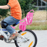 Doll Stroller Seat for Doll, Children's Bicycle Doll Seat with DIY Decals for Decoration PINK - Side View