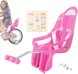 Doll Stroller Seat for Doll, Children's Bicycle Doll Seat with DIY Decals for Decoration PINK - 45-Degree Angle