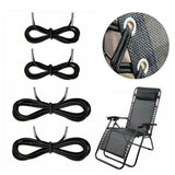 8pcs Folding Chair Sun Lounger Accessories Elastic Attachment Bungee - Front View