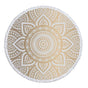Round microfiber mandala beach towel hippie boho beach towel with tassels oversized wrap blanket tr