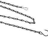 3-Pack Hanging Chain Set, Replacement Chain, Metal, Hanging Basket, Chains, Garden, Flower Pot, Plant Hanger with Clips and Hooks for Bird Feeder - Side View