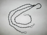 3-Pack Hanging Chain Set, Replacement Chain, Metal, Hanging Basket, Chains, Garden, Flower Pot, Plant Hanger with Clips and Hooks for Bird Feeder - 45-Degree Angle