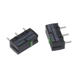 2pcs Green Dot Mouse Microswitch D2FC-FK(50M)-RZ for Razer Mouse Microswitches 50 Million Clicks for Lifetime - Front View