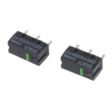 2pcs Green Dot Mouse Microswitch D2FC-FK(50M)-RZ for Razer Mouse Microswitches 50 Million Clicks for Lifetime - Top-Down View