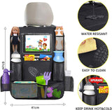 2-PACK Universal car back seat mobile/tablet multiple holders Black Black Black - Front View