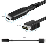 For PS1/for PS2 to HDMI Compatible Adapter Converter Up to 1080P Output Support PS1/for PS2 (480i/480p/576i) - Top-Down View