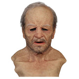 Halloween Old Man Latex Mask Cosplay Party Full Face Mask Headgear