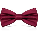 Pre-tied Bow Tie for Men, Tux Bow Tie Adjustable Formal Neck Bow Tie Satin Bow Tie for Party Wedding (Red)
