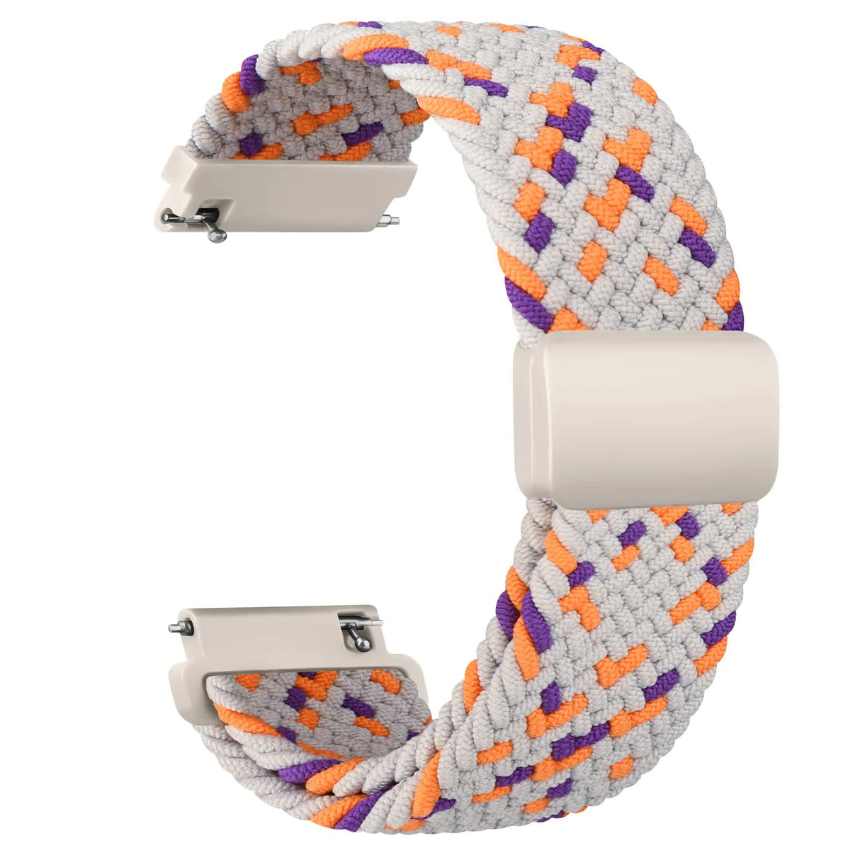 20mm Braided Sololoop for Garmin Vivoactive 5/3/3 Music Band Wristband for Garmin VivoMove3/Trend/Sport Venu SQ/SQ2/2plus Strap Rose Pink 20mm