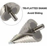 HSS Step Drill Ø 6-60mm - Spiral Large Cone Drill for Metal, Wood, Plastic..DEBUNS