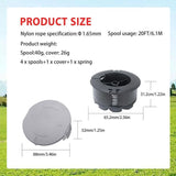 Set of 3 replacement spools for UniversalGrassCut 18V-26/18V-260/18/18-26/18-260, for ‎F016800570 and 1600A01R5J (6 m, 1.6 mm)..DEBUNS