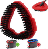 Mop Heads Replacement Scrubbing Brush Mop Head for Vileda Turbo Spin Mop, Hard Bristle Carpet Brush Cleaning Brush for Bathroom Garage Kitchen1x Brush 1x Brush Red