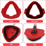 Mop Heads Replacement Scrubbing Brush Mop Head for Vileda Turbo Spin Mop, Hard Bristle Carpet Brush Cleaning Brush for Bathroom Garage Kitchen1x Brush 1x Brush Red