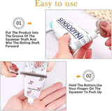 pcs metal toothpaste tube clips, stainless steel toothpaste tube clip, tube clip for all tubes - Front View