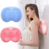 2-Pack Shower Scrubber for Back and Feet, Wall-Mounted Silicone Back Scrubber, Bath Massage Cushion Brush with Suction Cups