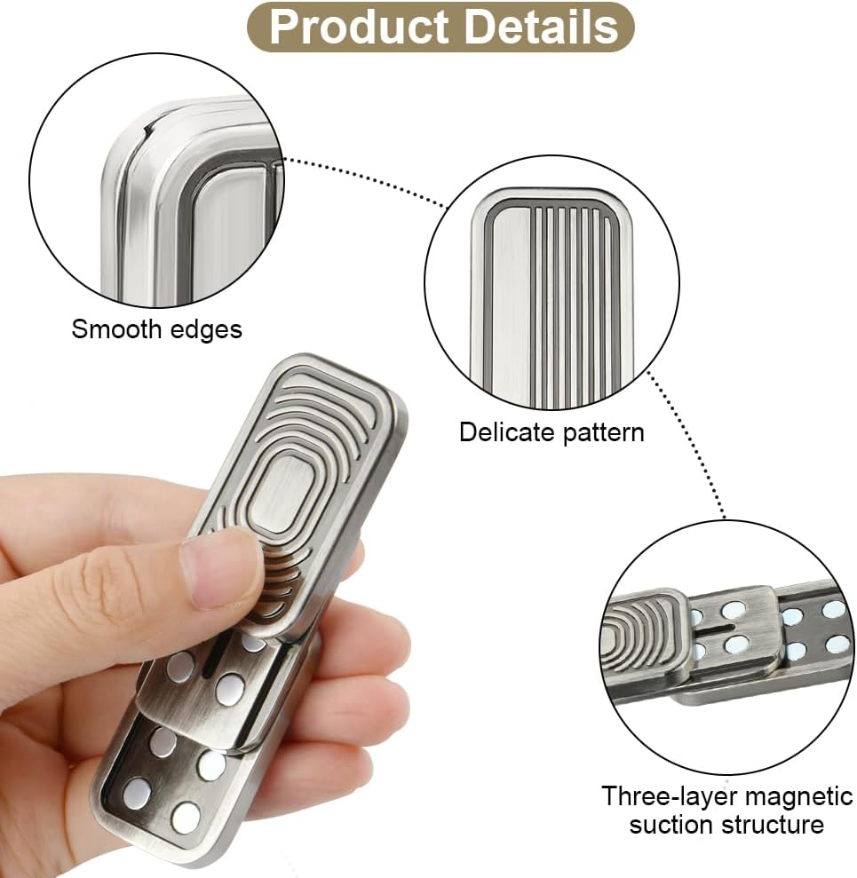 Metal Fidget Slider Toy, EDC Fidget Toy for Adults, Stress Relief for Anxiety