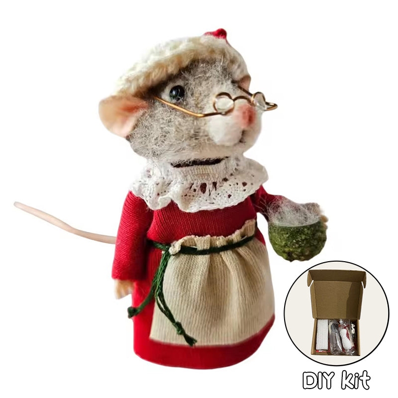 Felted Mouse Kit Handmade Felted Mice Christmas Felted Mice A fulfillment