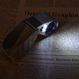 Jewelers Loupe 40X Magnification Metal Foldable Loupe with LED & UV Light - Rear View