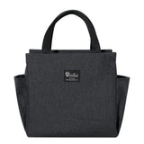 Lunch Bag for Adult Children Thick Portable Black - Front View