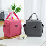 Lunch Bag for Adult Children Thick Portable Black - 45-Degree Angle