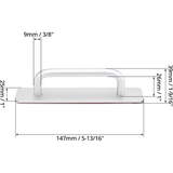 2pcs Self-Adhesive Aluminum Alloy Door Handle Push-Pull Sliding Door Handle Without Drilling for Gate Cabinet Toilet, 150 x 25mm