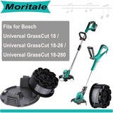 Line spool for BOSCH UniversalGrassCut Trimmer 18 18-26 18-260 F016800570 with cap (4 pieces)
