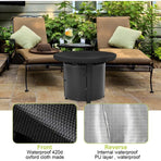 Fire Pit Protective Cover, Anti-UV 420D Round Protective Cover for Fire Pit Protection and Waterproof for Patio Fire Pit for Thin Grills, Fire Pit