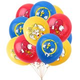 Sonic Birthday Theme Party Decoration Cartoon Drag Flag Insert Balloon Set D - 45-Degree Angle