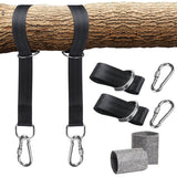 Swing bracket, hammock bracket, attachment set for hanging chair with max. 200 kg in tear-resistant polyester with 2 protective pads for shoulder and - Front View